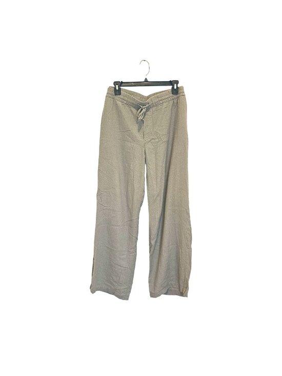 Old Navy Pants - Old Navy High-Waisted Linen Blend Wide Leg Moss Green Gray Pants Size XL